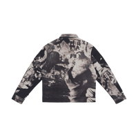 Patterned Zip-up Jacket - Grey Scale Print
