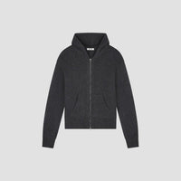 ZIP KNITTED HOODIE van OLAF HUSSEIN in de kleur grijs — afbeelding 1 van 2