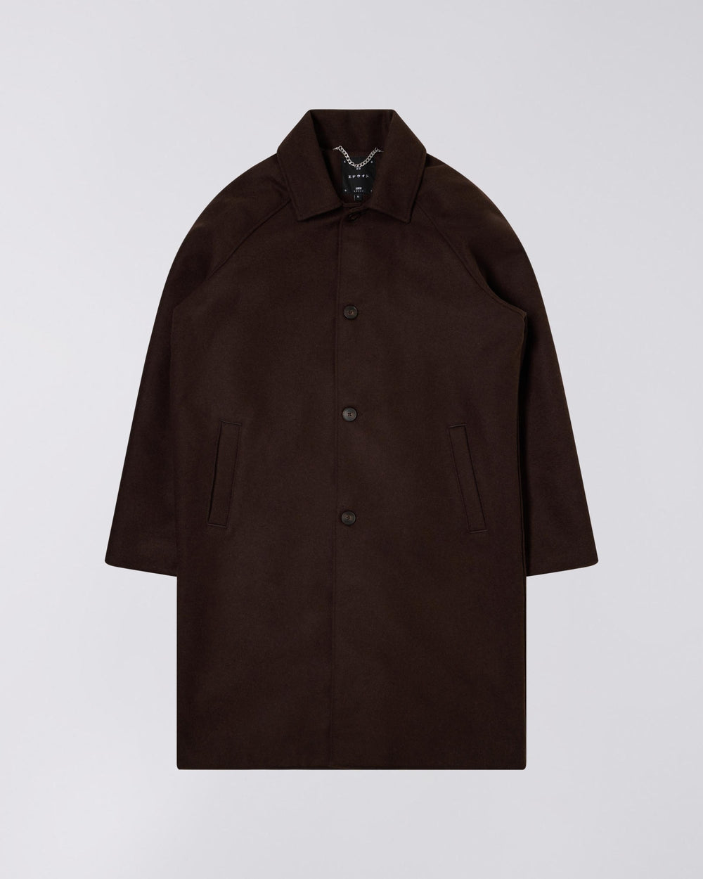 Minimalist Single Breasted Coat - Brown