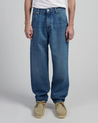 Straight Fit Denim Jeans - Blue Denim