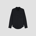 Long Sleeve Button Shirt - Black