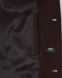 Single Breasted Trench Coat - Dark Brown