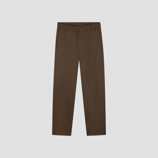 Relaxed Fit Drawstring Trousers - Brown