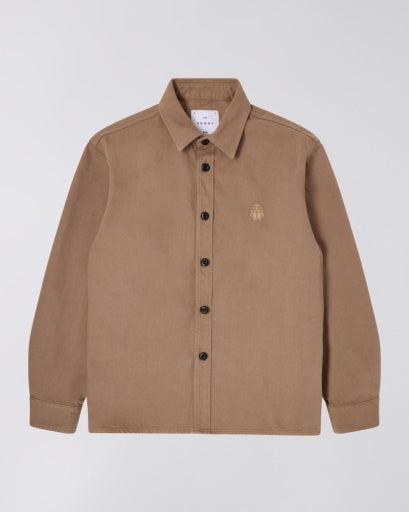Embroidered Overshirt - Brown