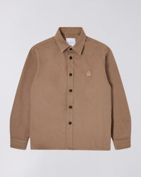 Embroidered Overshirt - Brown