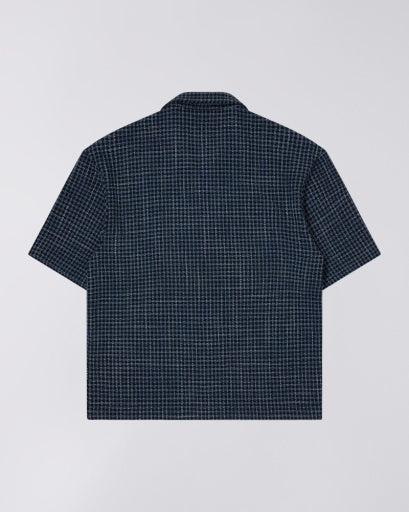 Checked Camp Collar Shirt - Navy Check