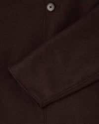 Single Breasted Trench Coat - Dark Brown