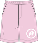 Elastic Waist Logo Shorts - Light Pink