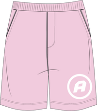 Elastic Waist Logo Shorts - Light Pink