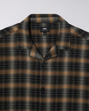 Plaid Camp Collar Shirt - Brown Plaid