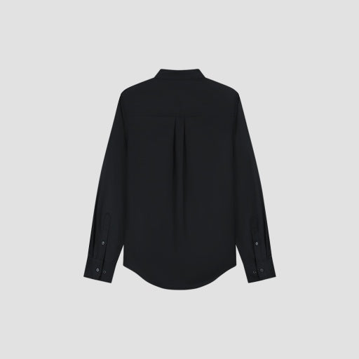 Long Sleeve Button Shirt van OLAF HUSSEIN in de kleur zwart — afbeelding 2 van 2