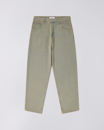 Relaxed Fit Washed Jeans - Washed Green