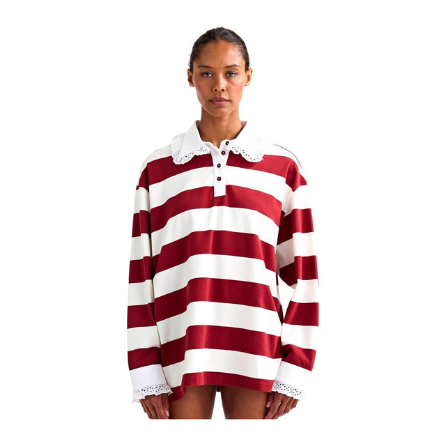 Zelina Polo Longsleeve Lace Cuff