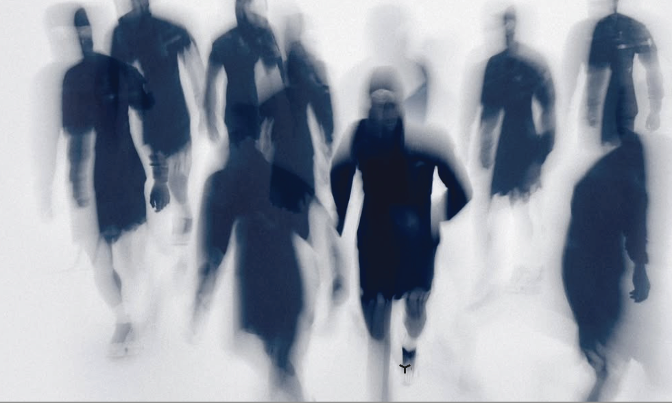 Runners in motion